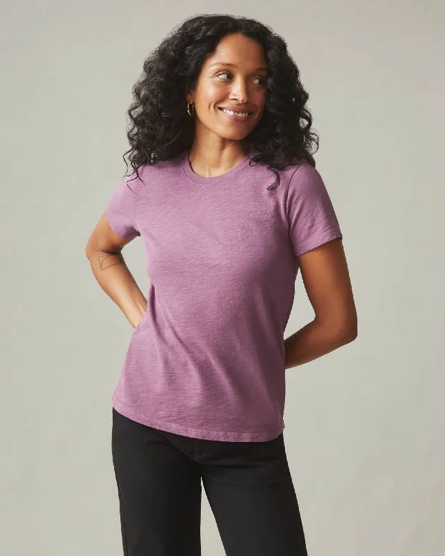 Premium Slub Crew Tee - Plum Berry